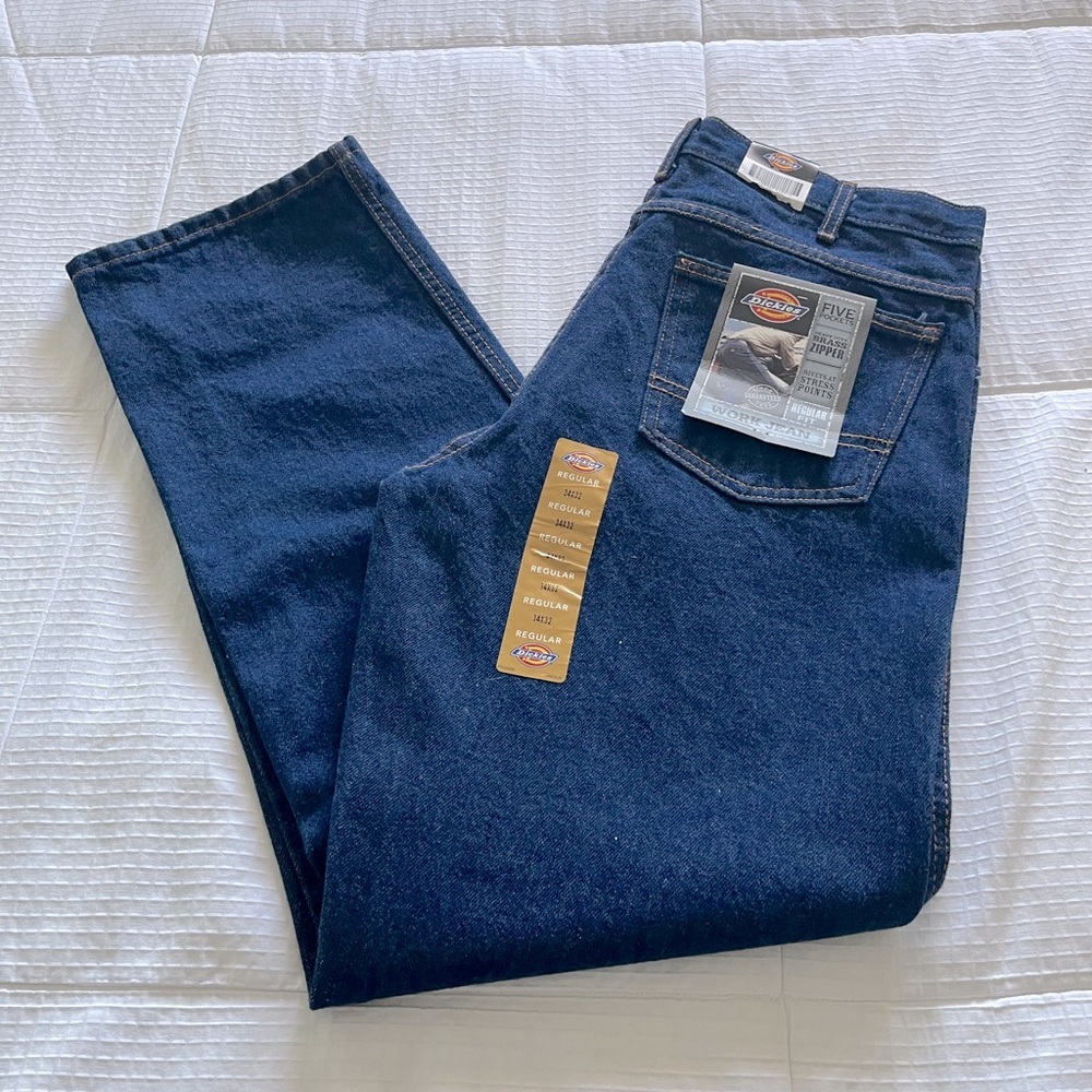 Dickies Men's Straight Jeans - Dark Blue